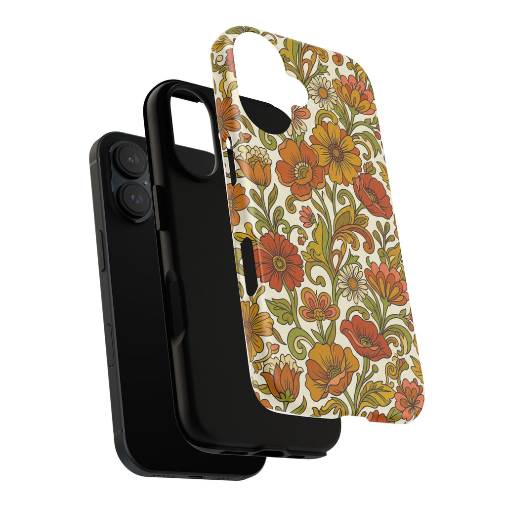 Retro Floral Phone Case -  Vintage Pattern Phone Cover