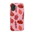 MCM Holiday Ornament Pattern Tough Phone Case — Pink Red Christmas Decorations