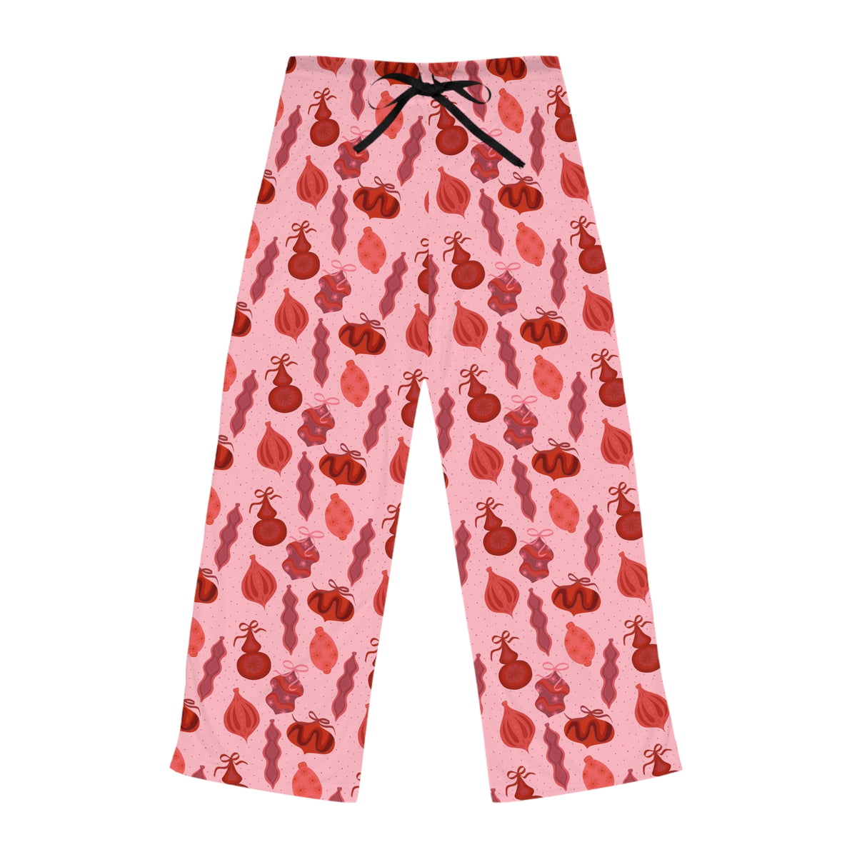 Holiday Ornament Pattern Women's Pajama Pants — Cozy Fall Lounge Sleepwear