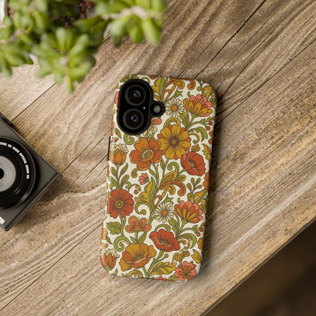 Retro Floral Phone Case -  Vintage Pattern Phone Cover