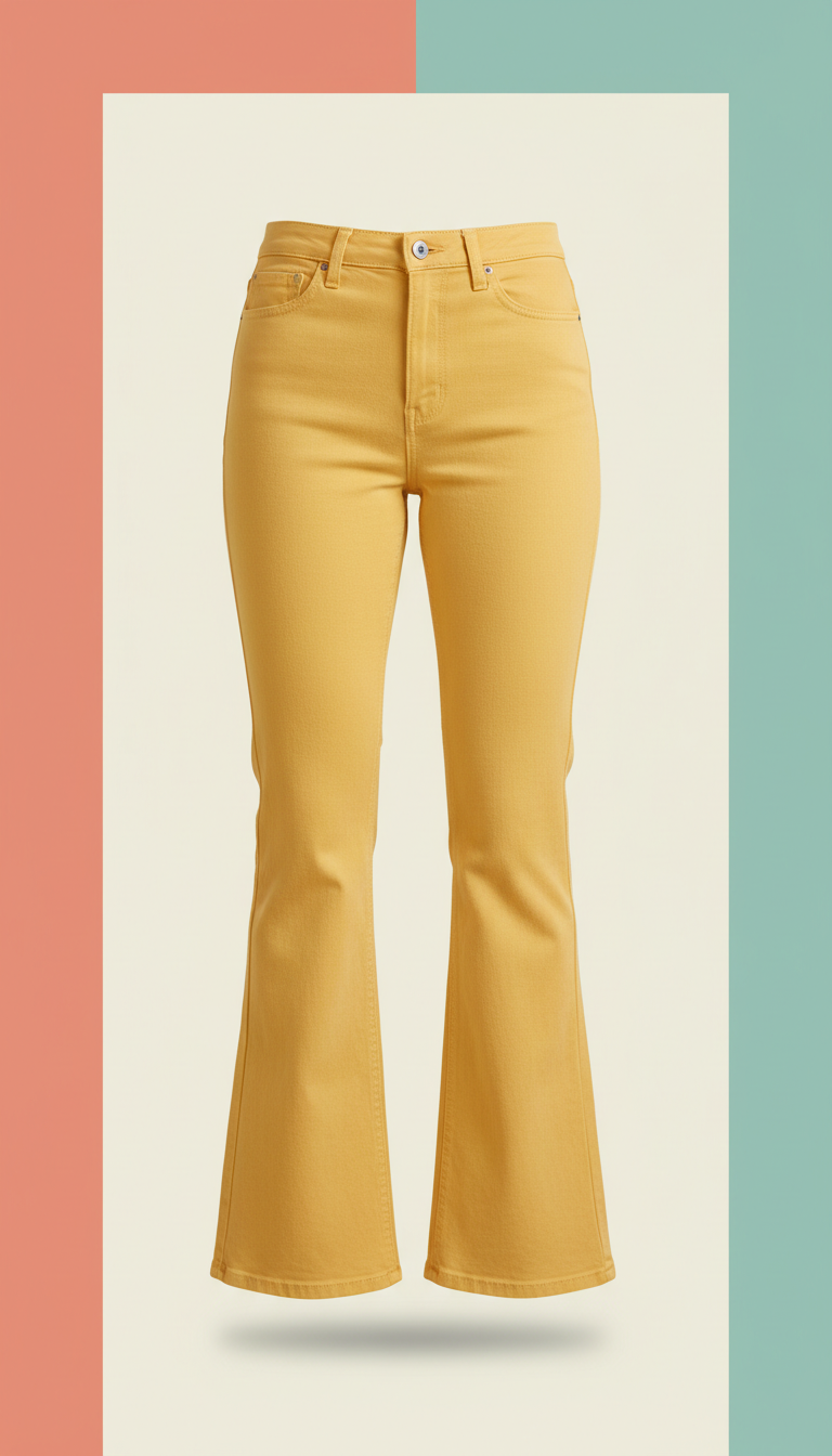 Sunbeam Yellow classic bell-bottom pants