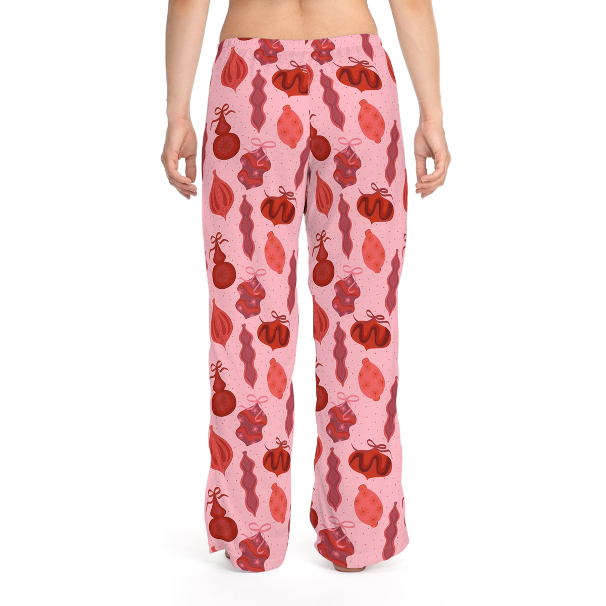 Holiday Ornament Pattern Women's Pajama Pants — Cozy Fall Lounge Sleepwear