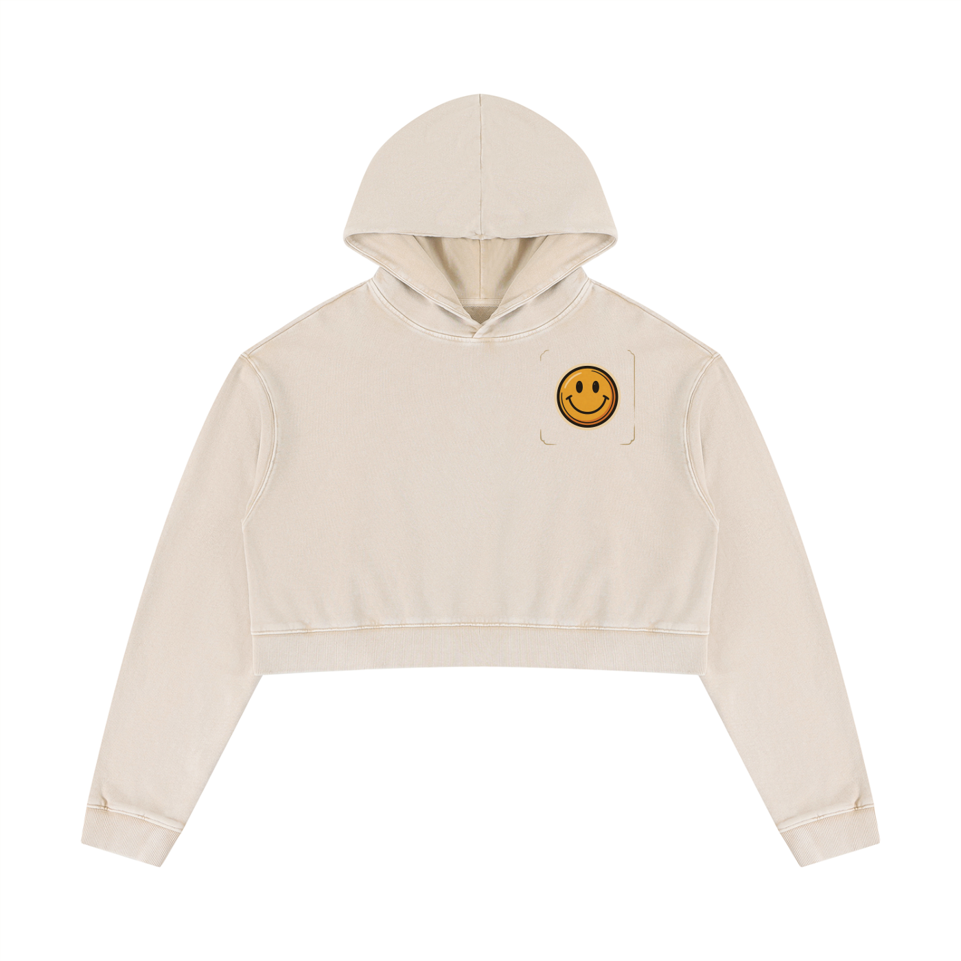 Women’s Mineral Washed Crop Hoodie | Live More Worry Less