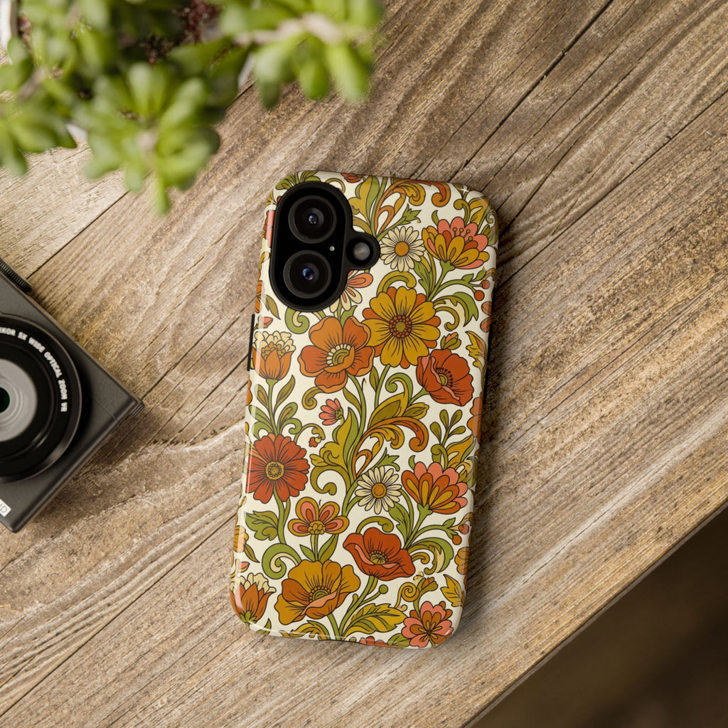 Retro Floral Phone Case -  Vintage Pattern Phone Cover