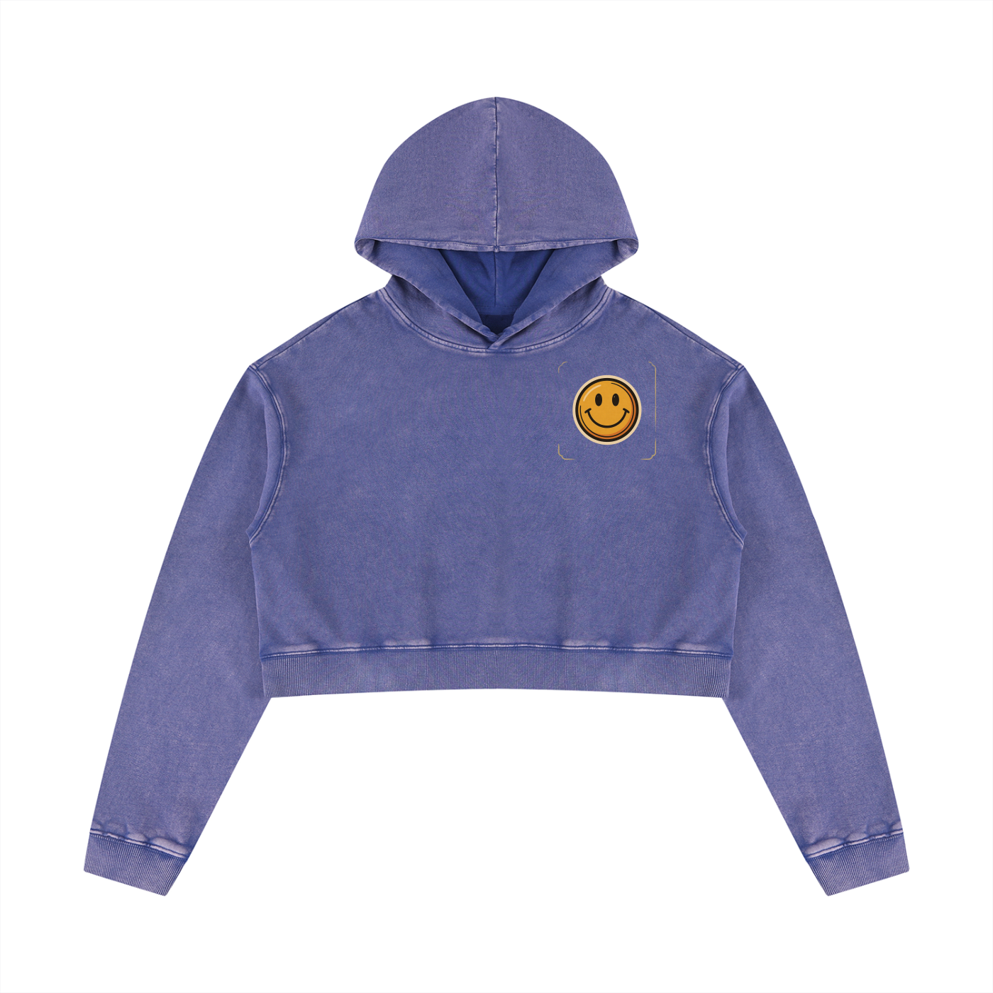Women’s Mineral Washed Crop Hoodie | Live More Worry Less