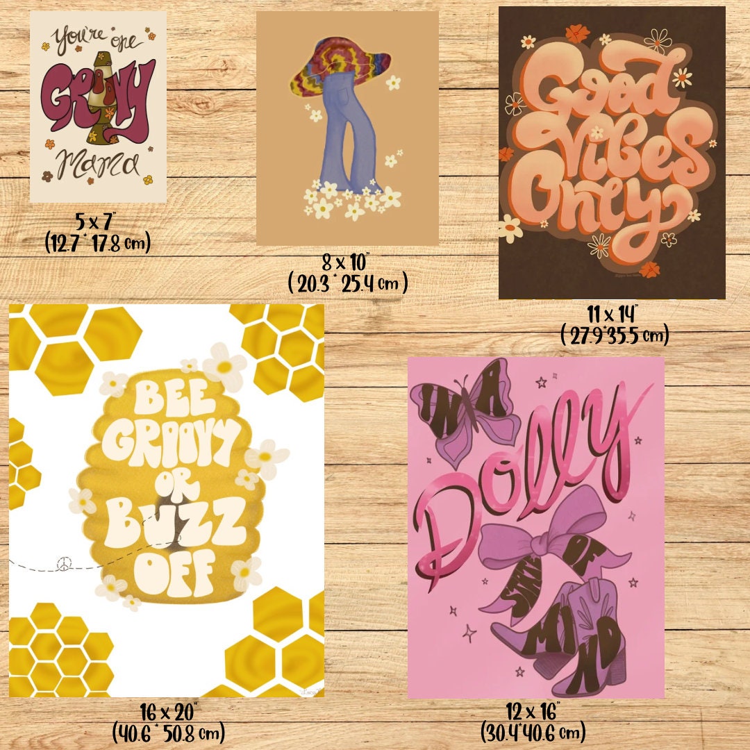 Retro Dolly Art Print, Cowgirl Illustration (Digital Download)