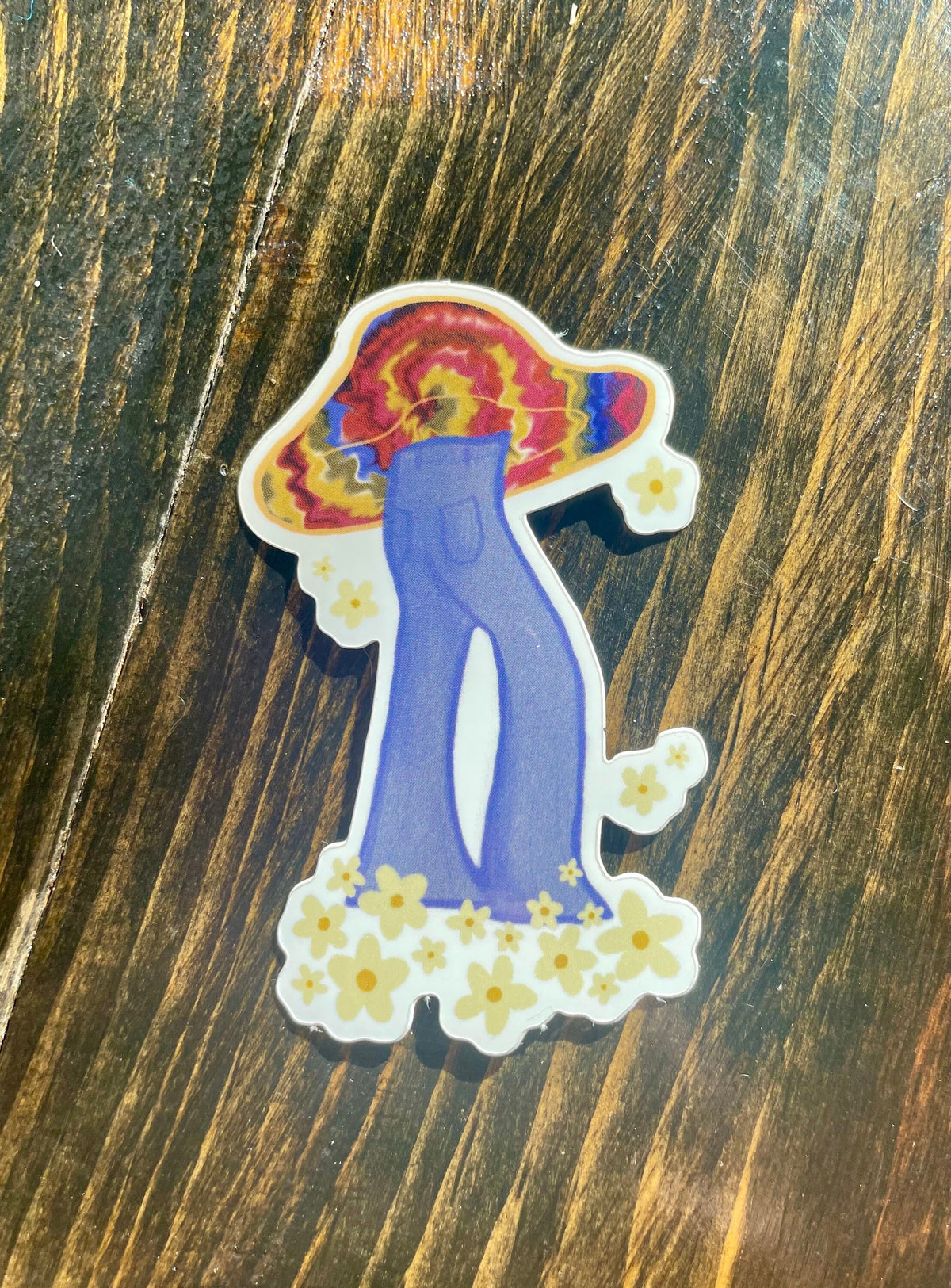 Groovy Stickers, Mushroom Sticker, Retro Groovy Stickers, Retro Decals, Laptop, Journal Sticker, Hippie Stickers, Tie-dye Stickers