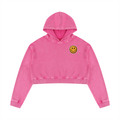 Women’s Mineral Washed Crop Hoodie | Live More Worry Less