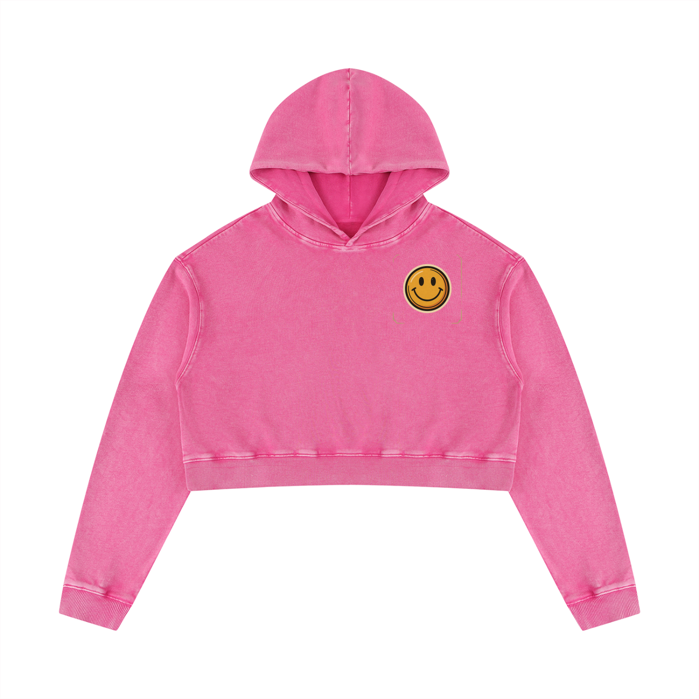Women’s Mineral Washed Crop Hoodie | Live More Worry Less