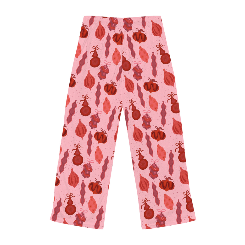 Holiday Ornament Pattern Women's Pajama Pants — Cozy Fall Lounge Sleepwear