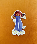 Groovy Stickers, Mushroom Sticker, Retro Groovy Stickers, Retro Decals, Laptop, Journal Sticker, Hippie Stickers, Tie-dye Stickers