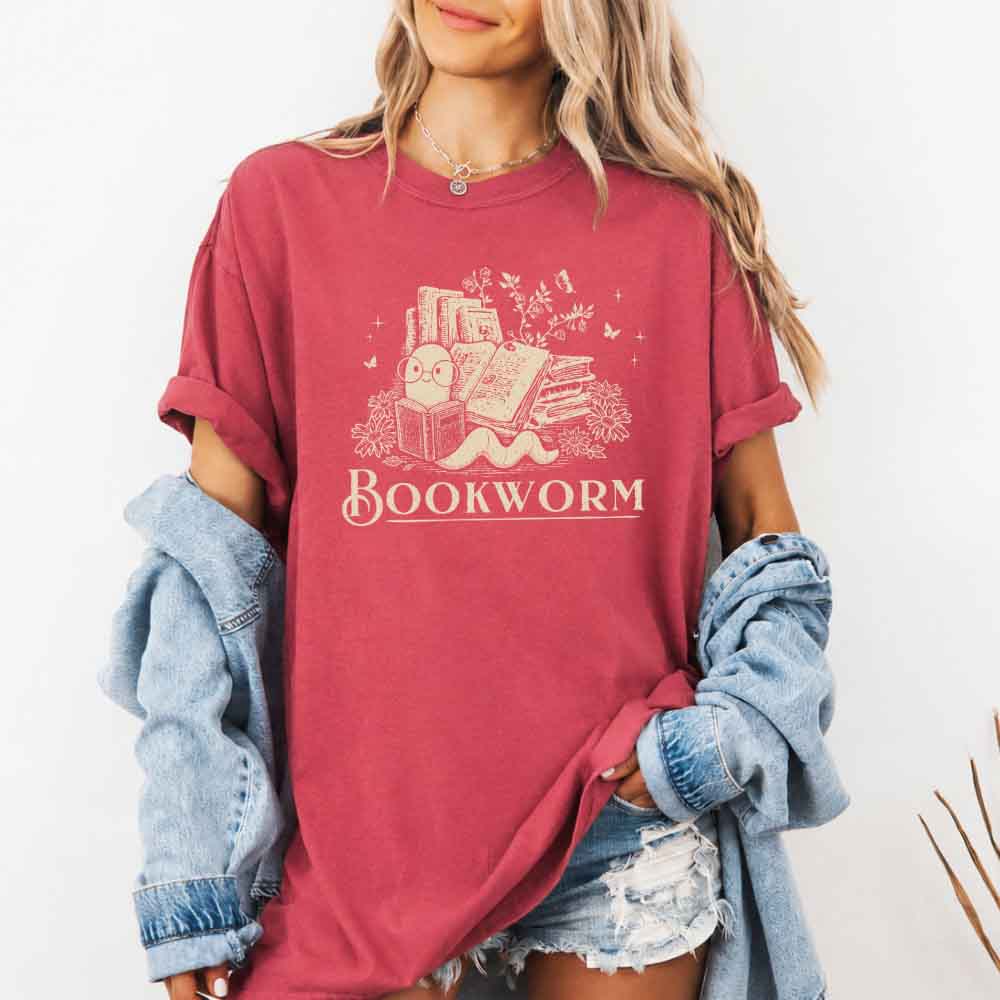 Bookworm Comfort Colors Shirt - Book Lover Tee