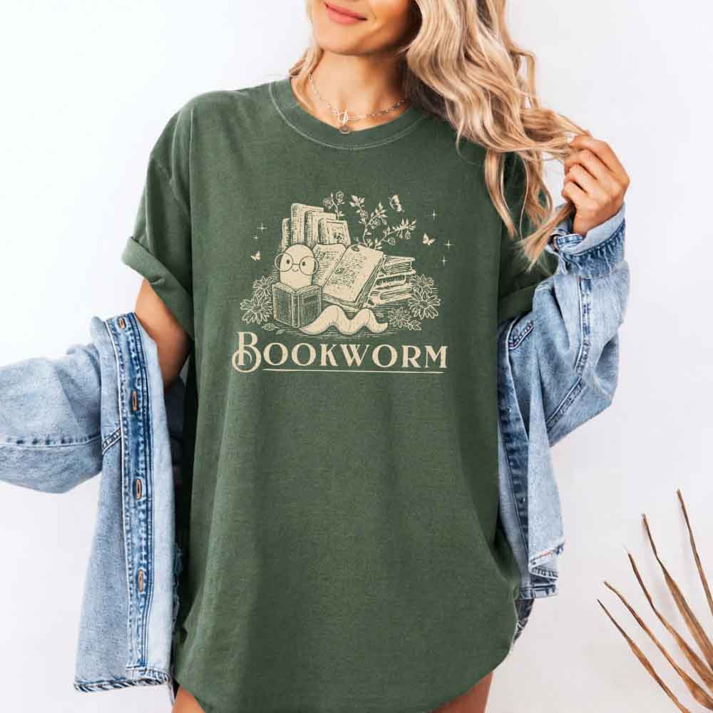 Bookworm Comfort Colors Shirt - Book Lover Tee