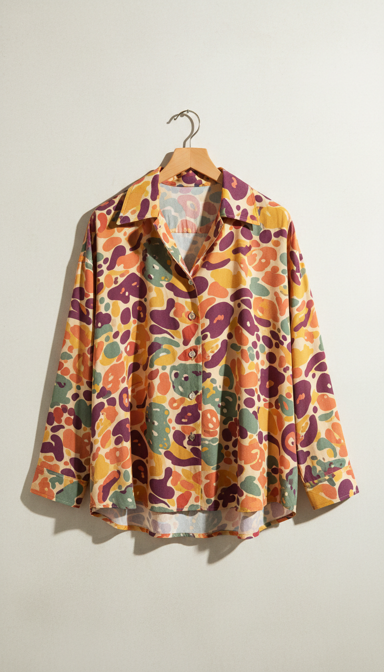 Berry Jam patterned disco shirt