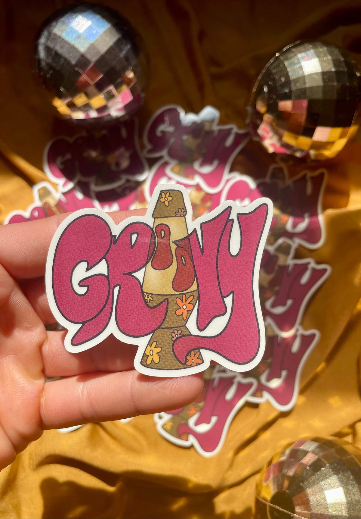 Lava Lamp Sticker, Retro Groovy Stickers, Retro Decals, Laptop, Journal Sticker, Hippie Stickers, 70’s stickers, Lava Lamp Decal