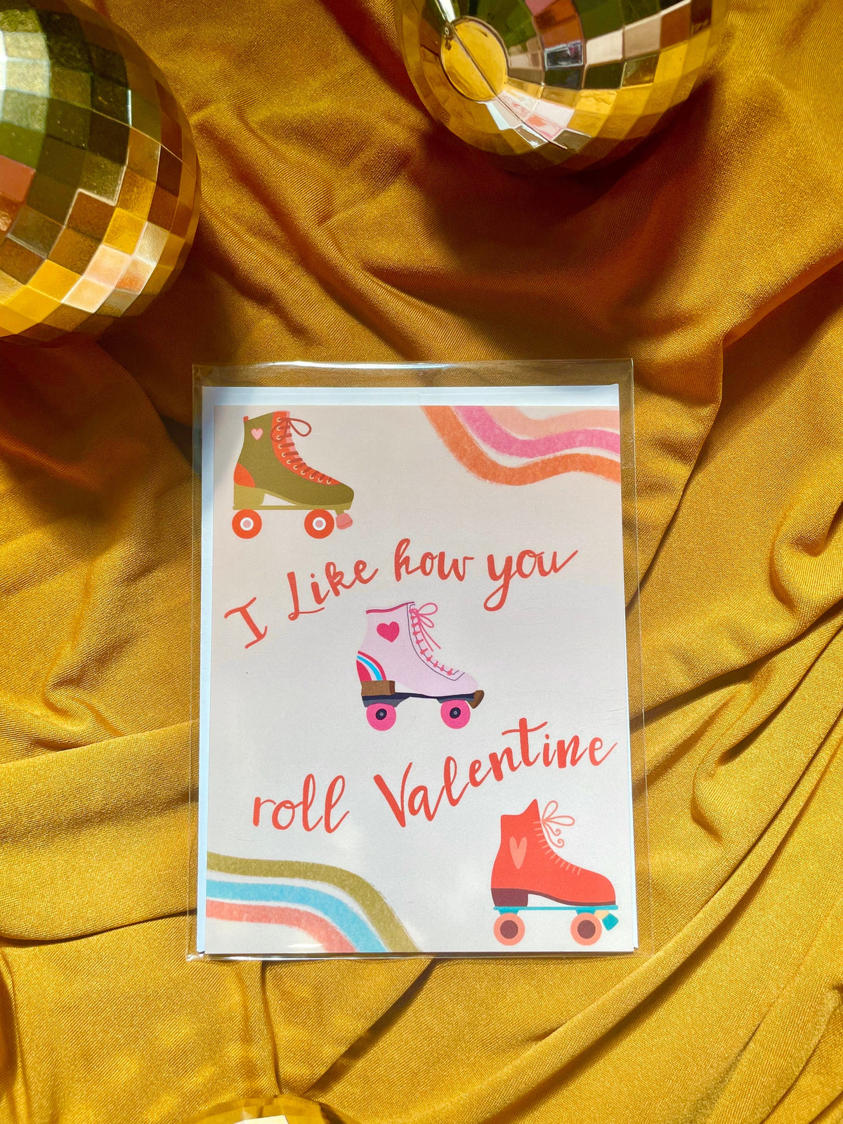 Retro Roller Skate Valentine's Day Card, Anniversary Love Card